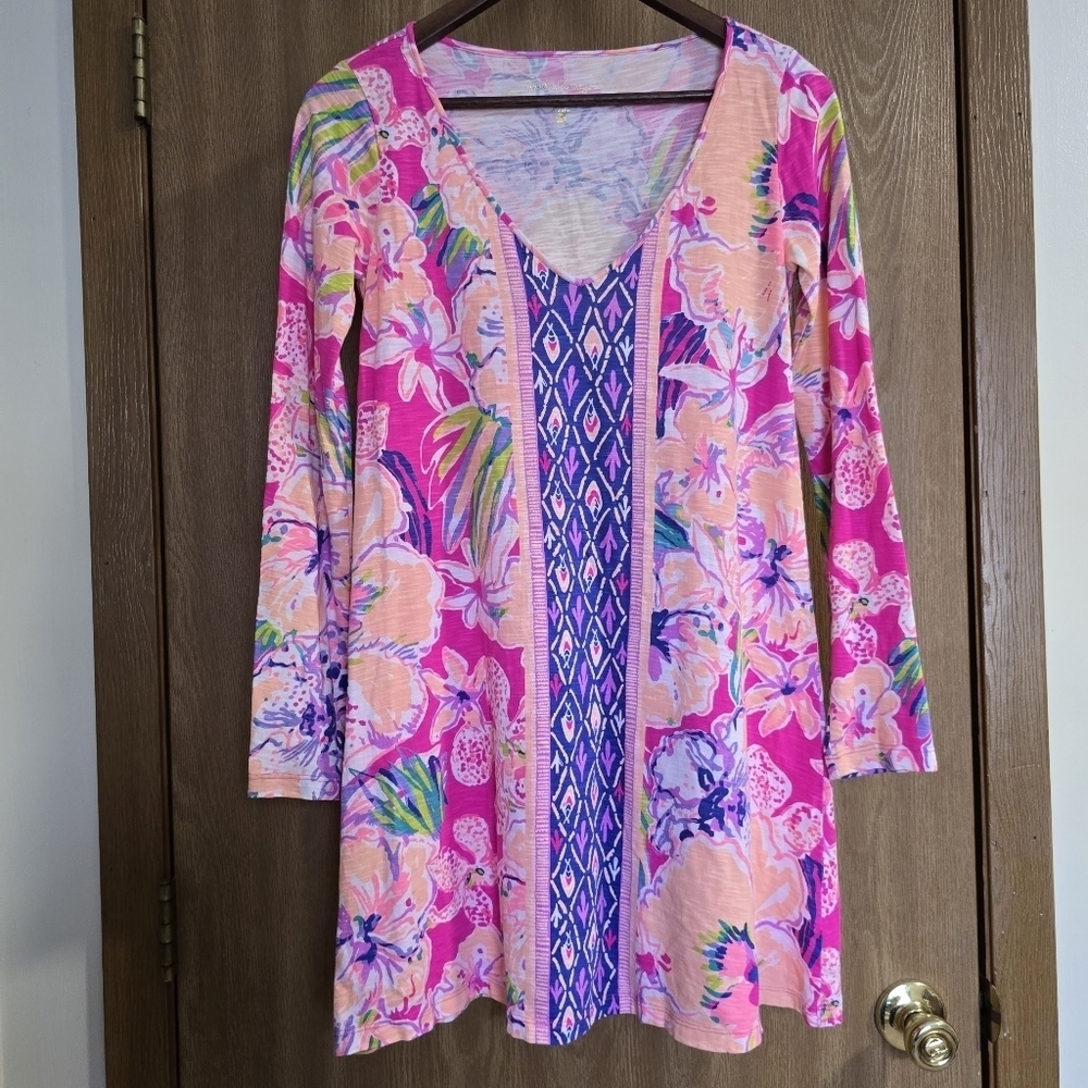 Lilly Pulitzer Paradis Long Sleeve Swing Dress